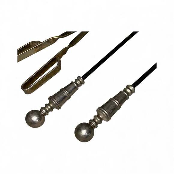 Late 20th Century 4-Piece Brass and Iron Fireplace Tool Set - Picture 6 of 13